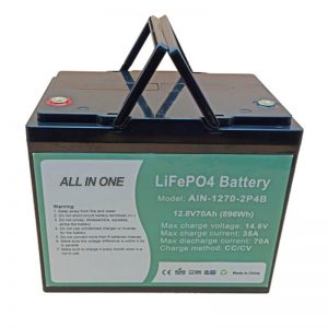 Batteria ricaricabile 896Wh lifepo4 12V 70Ah per vechile elettrico