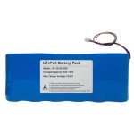 Pacco batteria Lifepo4 9,6 V 12 Ah 3S2P per lampione solare