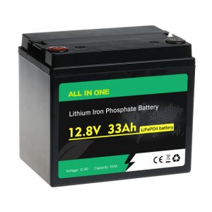 Pacco batteria ALL IN ONE 26650 lifepo4 12V 33ah litio ferro fosfato