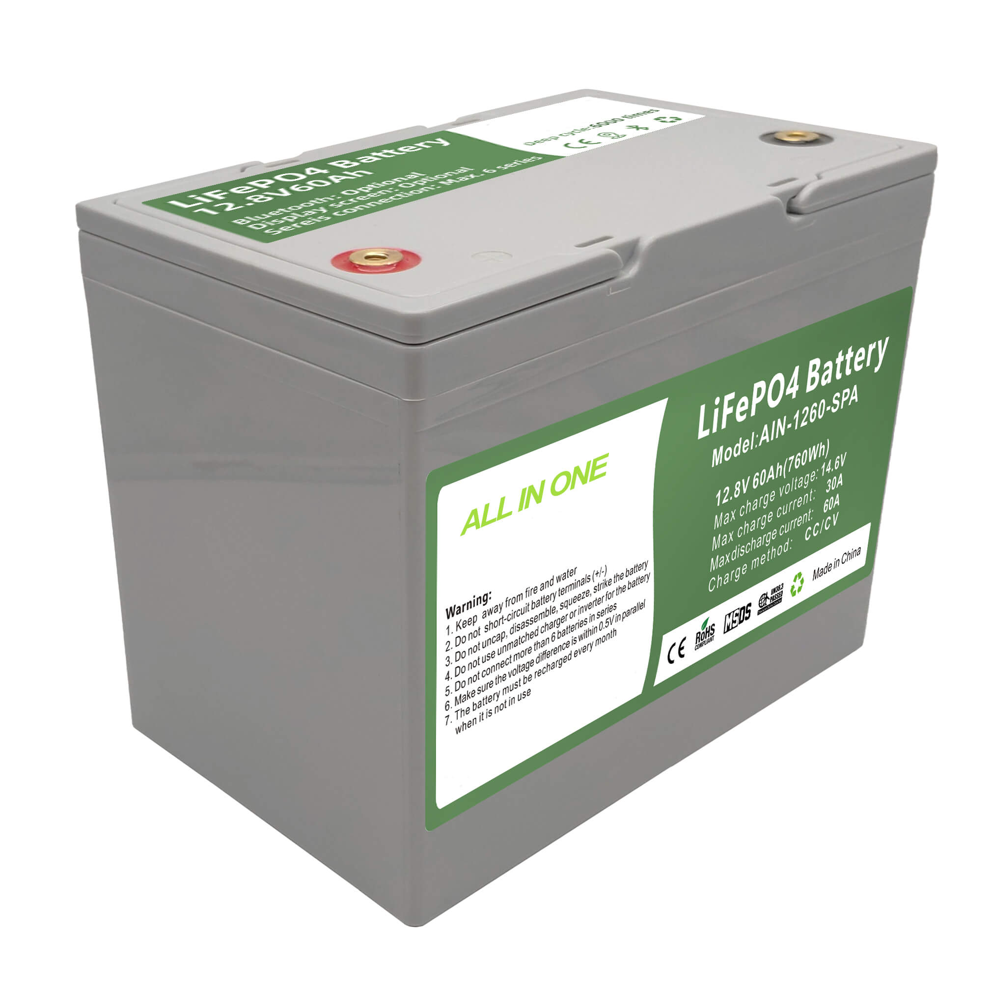 12V 50AH LIFEPO4 PACCO BATTERIA RICARICABILE LITIO FERRO FOSFATO PILA